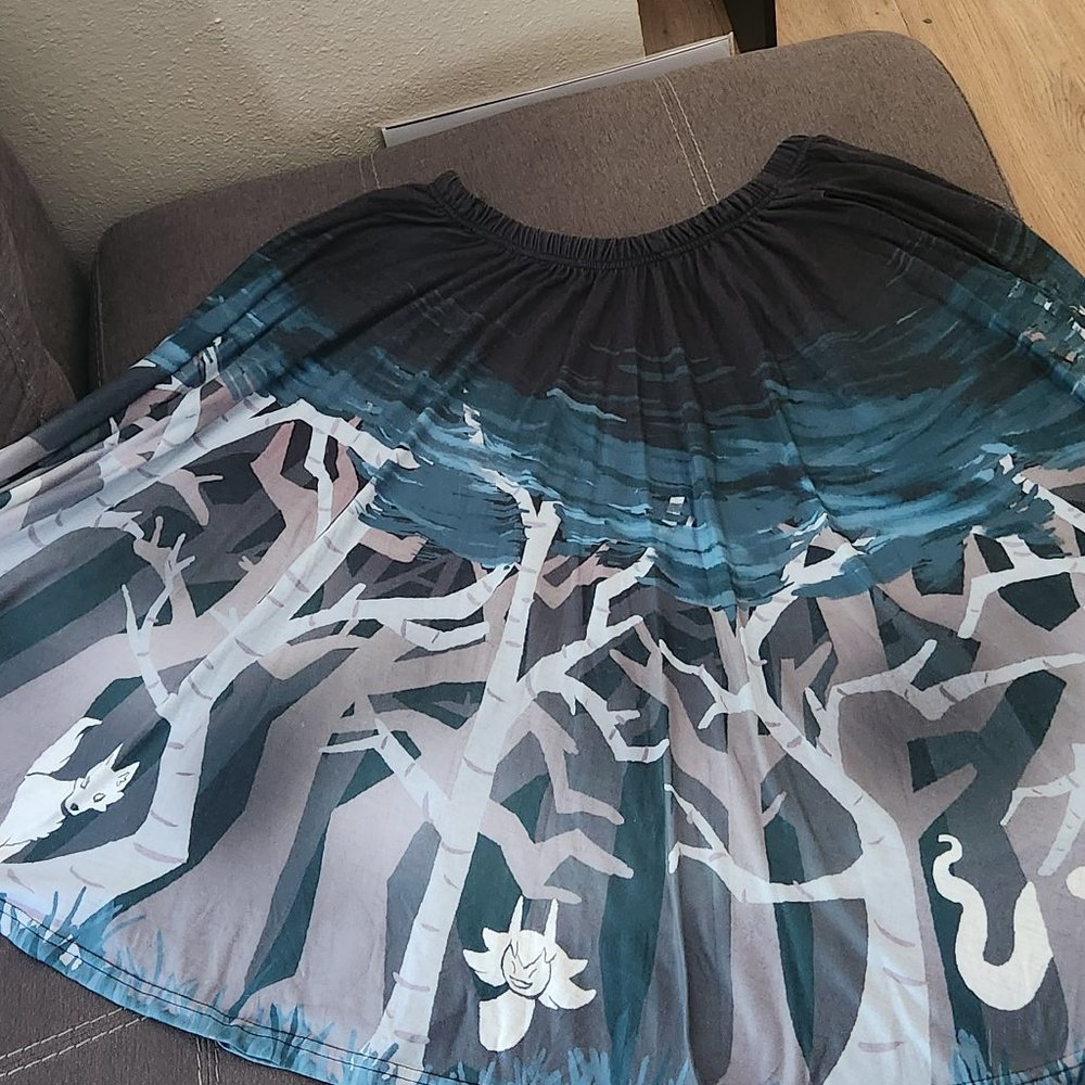Black and White Spooky Forest Circle Skirt - Fresh Hot Flavors - US Size 22